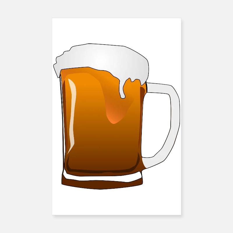 Bierkrug mit Schaum Poster 20x30 cm