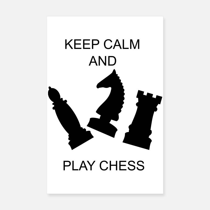 pièces d’échecs de sport d’échecs Poster 20 x 30 cm