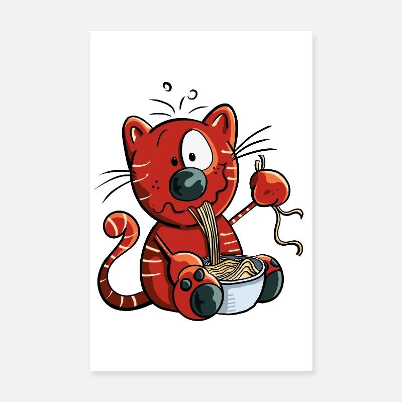 Mignon chat comique Poster 20 x 30 cm