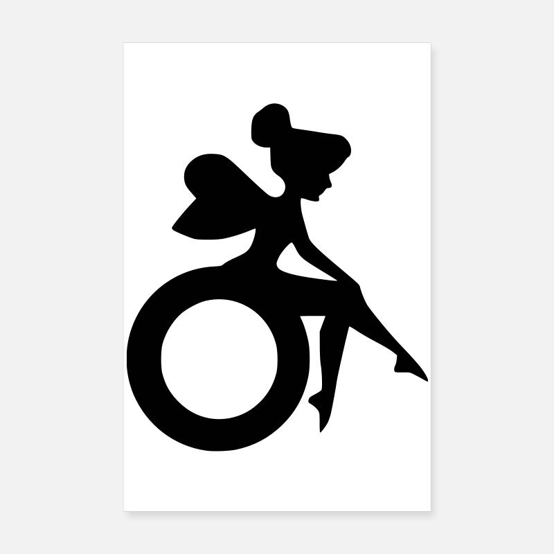 Bild einer Fee im Rollstuhl # Poster 20x30 cm