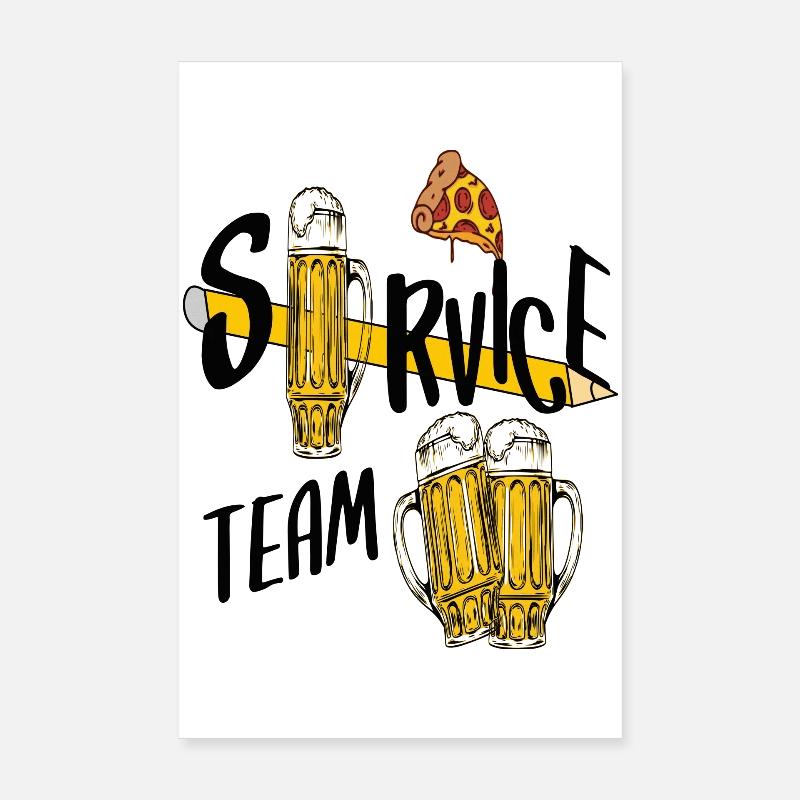 Bière de l'équipe de service Poster 20 x 30 cm