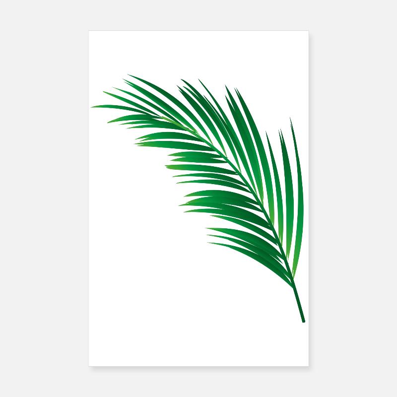 single green palm leaf Poster 8" x 12" (20x30 cm)