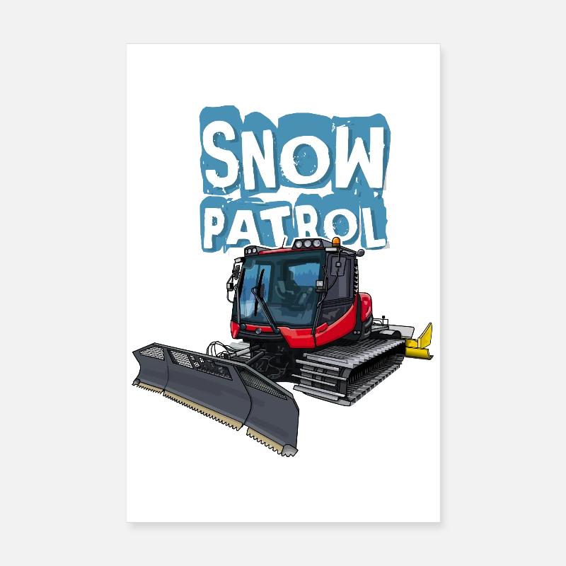 Snowcat Bully - Poster 20 x 30 cm - blanc