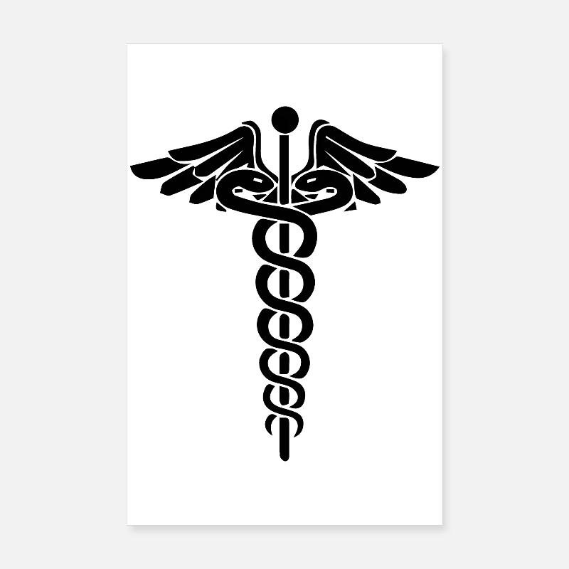 Asclepius staff Asclepius Poster 8" x 12" (20x30 cm)