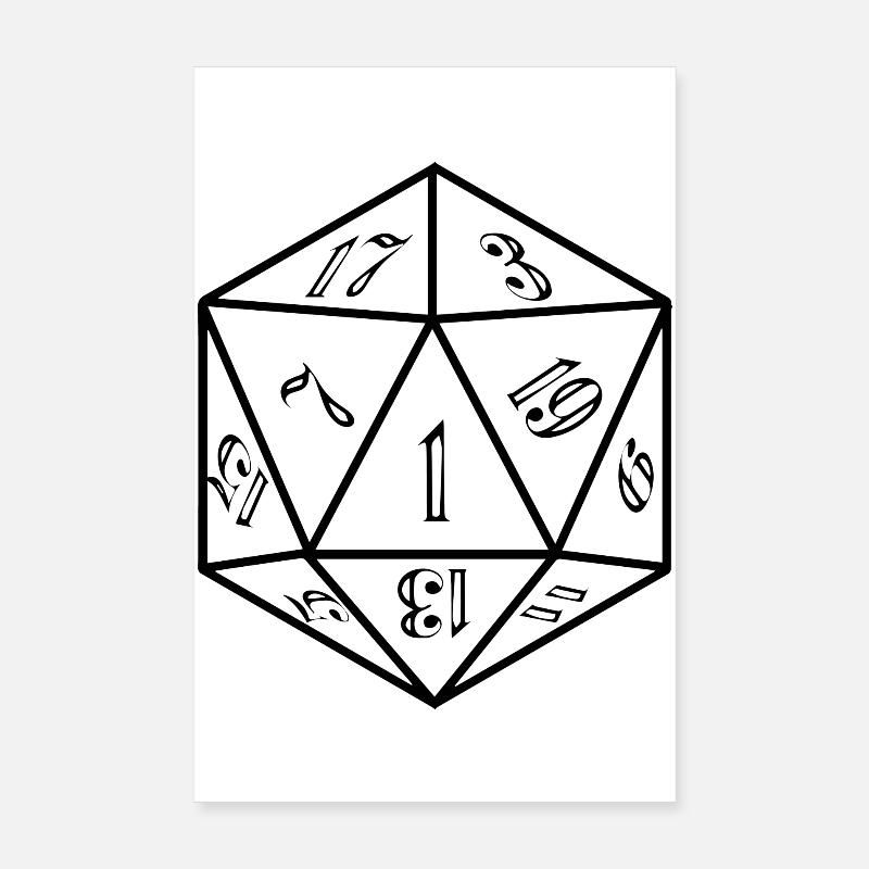 W20 Best Sample Be A Hero RPG Poster 8" x 12" (20x30 cm)