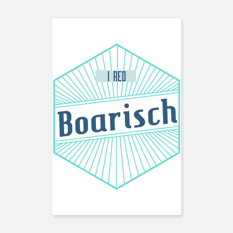 I red Boarisch Poster 20x30 cm