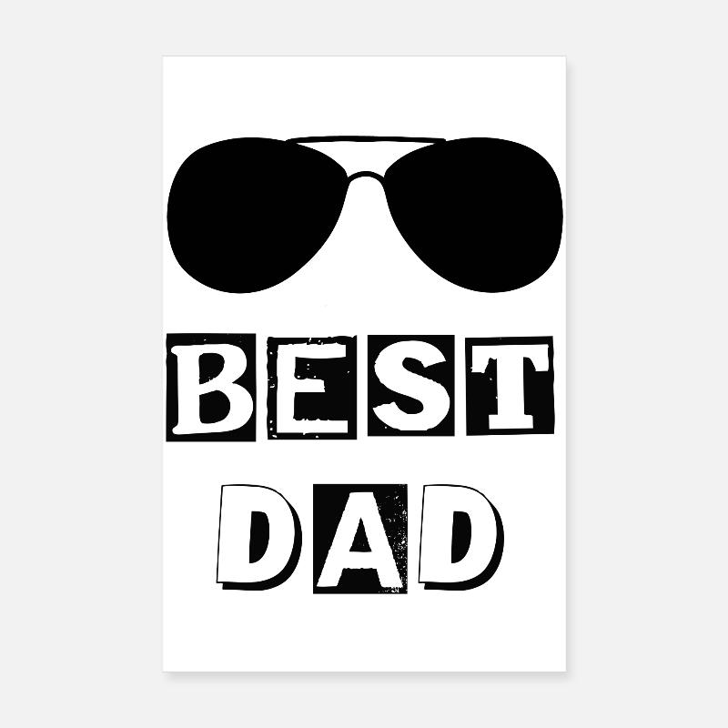 Typography best DAD bezel Poster 8" x 12" (20x30 cm)
