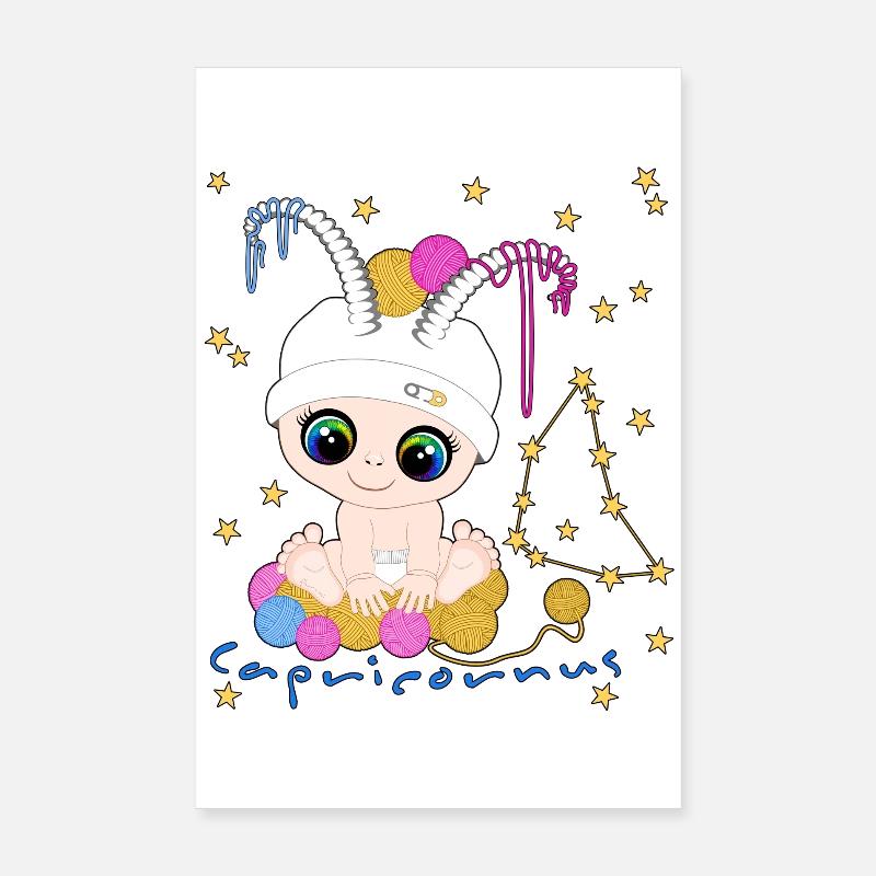 sternzeichen_capricornus - Poster 20 x 30 cm - blanc
