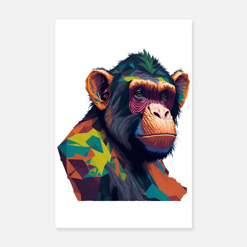 Chimpanzé Poster 20 x 30 cm