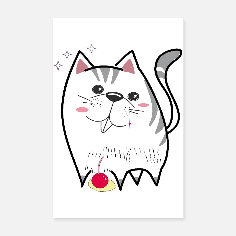 chat mignon Poster 20 x 30 cm