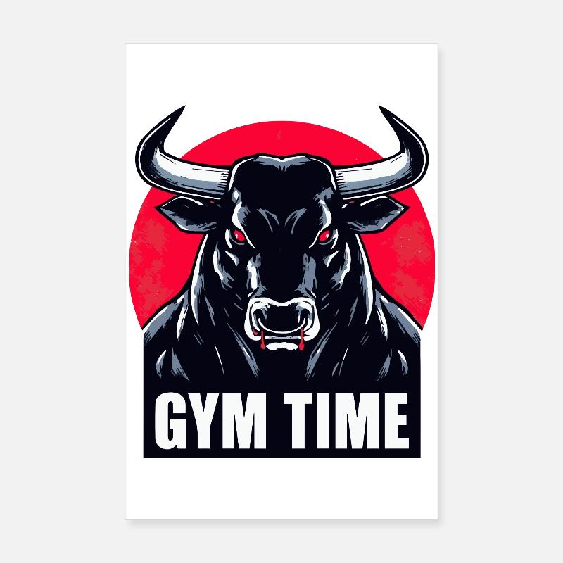 Gym Time - Force du Taureau Poster 20 x 30 cm