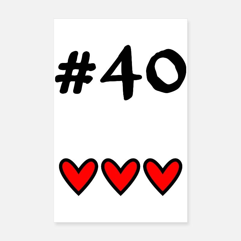 40. 40 ANS. 40e ANNIVERSAIRE. ANNIVERSAIRE 40 ANS. Poster 20 x 30 cm