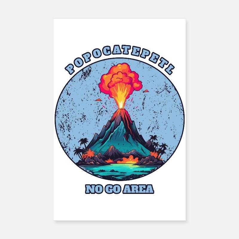 Volcan Popocatepetl Poster 20 x 30 cm