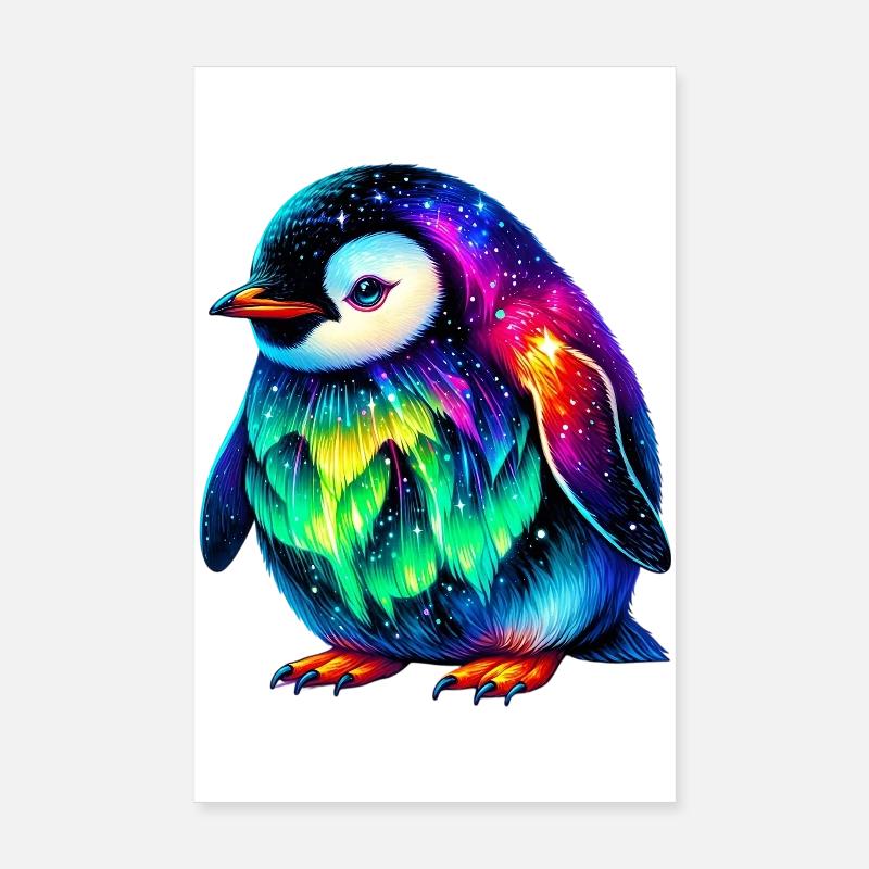 Aurora Borealis Penguin Poster 8" x 12" (20x30 cm)