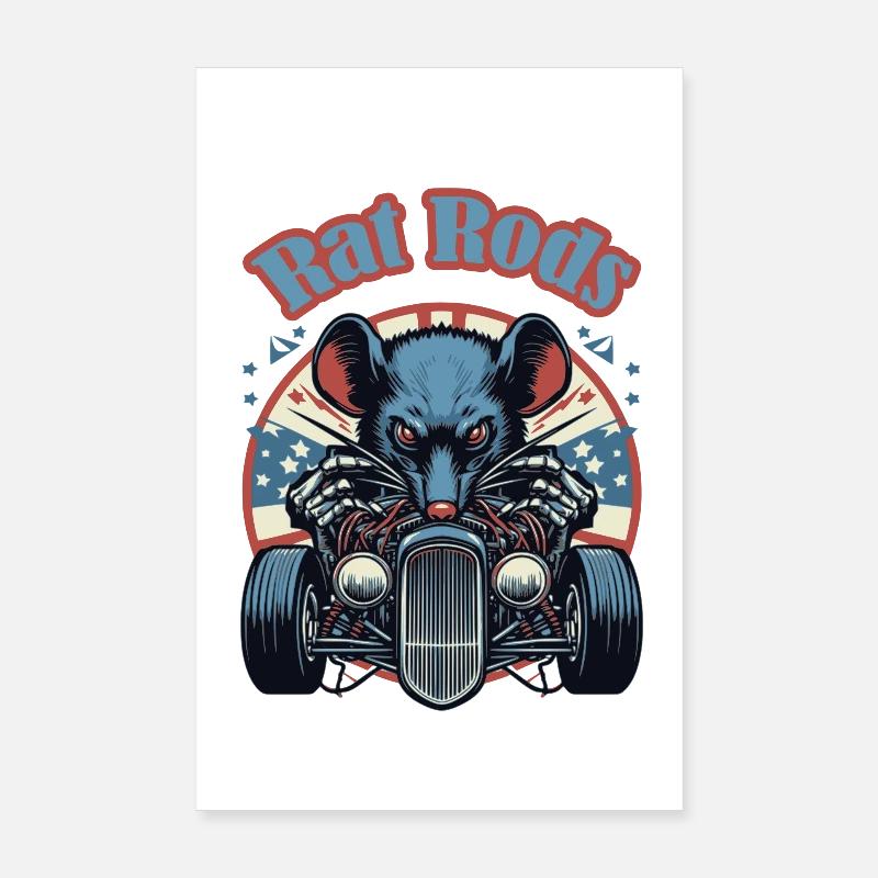 Ratsking Ratlook Shirt – Rustic Custom Style Poster 8" x 12" (20x30 cm)