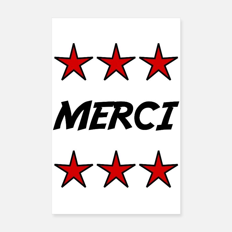 MAÎTRESSE. MAITRE. MERCI. MERCI MAÎTRESSE Poster 20 x 30 cm