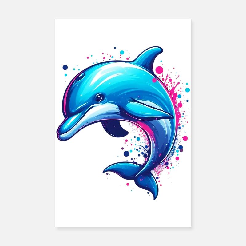 Delfin Poster 20x30 cm