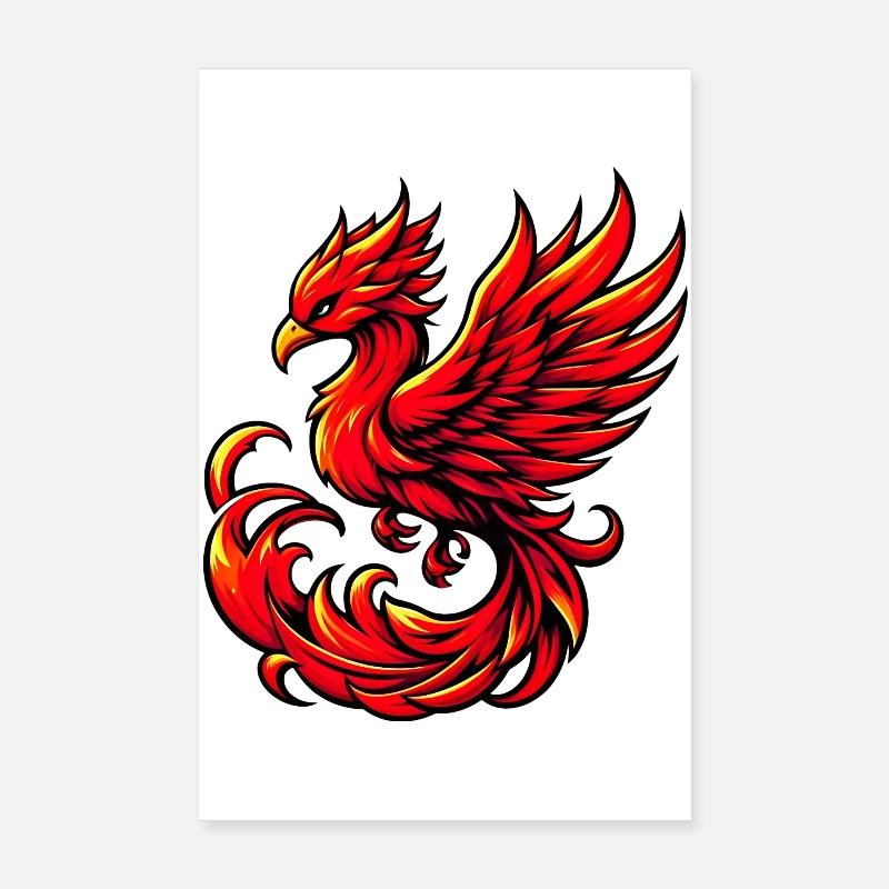 Phénix rouge Poster 20 x 30 cm