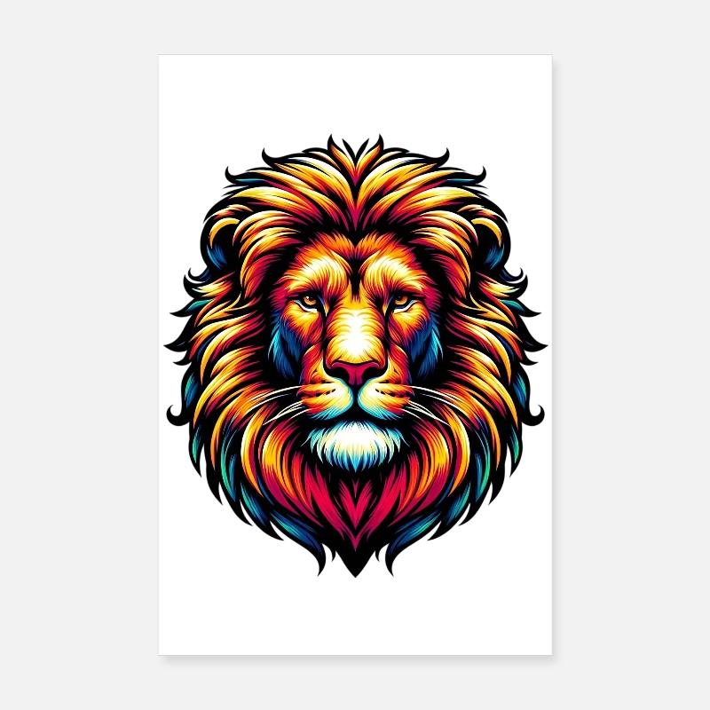 Lion Poster 20 x 30 cm