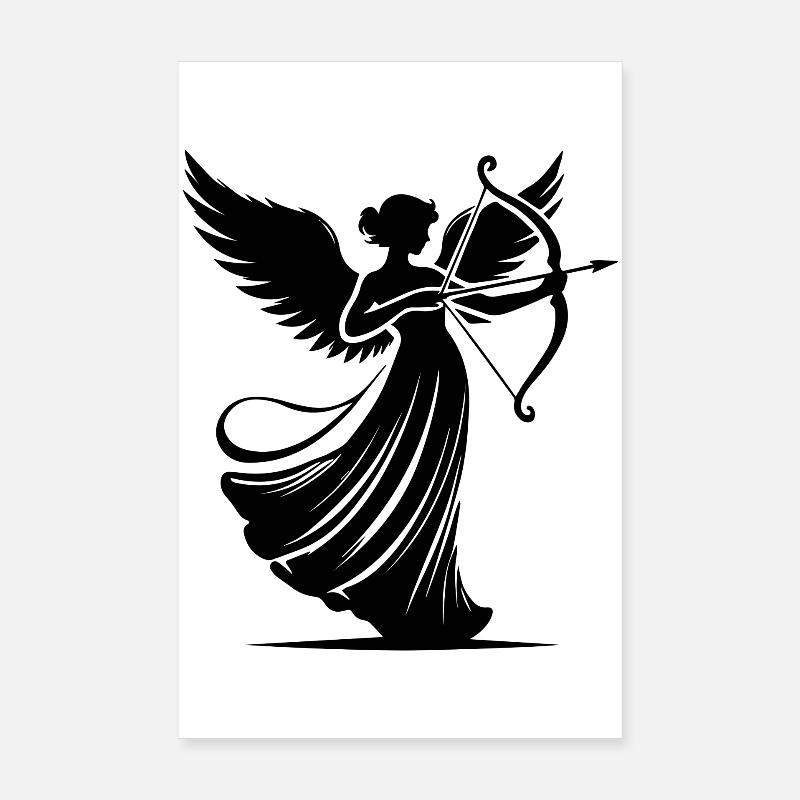 klassischer Engel,der Liebespfeile verschießt Poster 20x30 cm