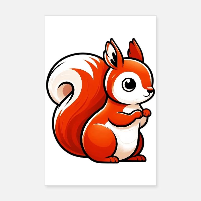 Écureuil Poster 20 x 30 cm