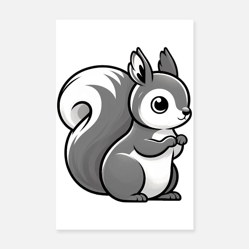 Eichhörnchen Poster 20x30 cm