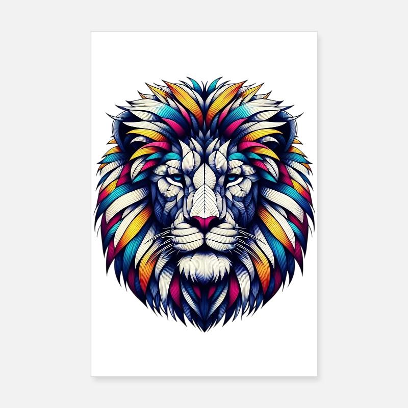 Lion Poster 8" x 12" (20x30 cm)