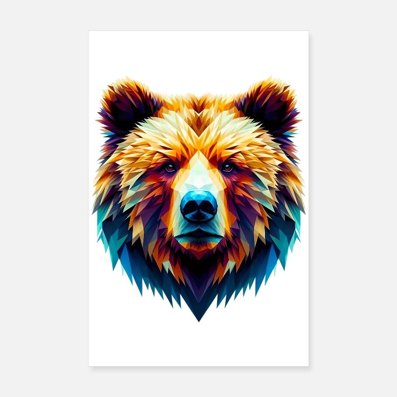 Ours polygonal Poster 20 x 30 cm