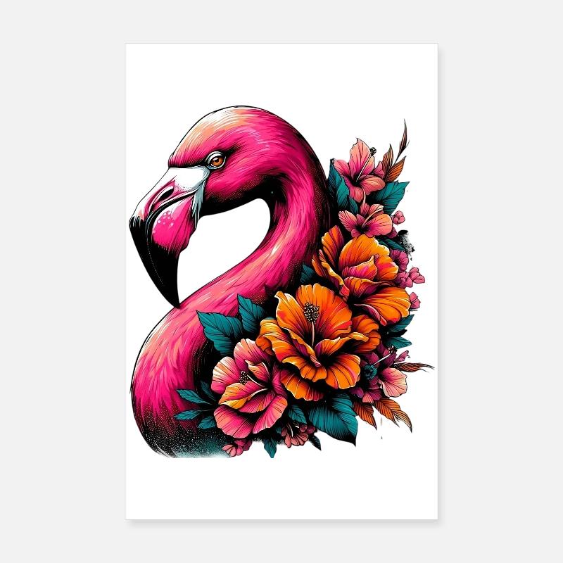 Flamant Poster 20 x 30 cm