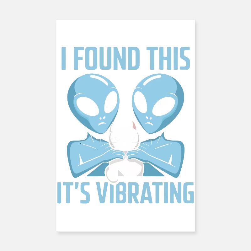 Alien Cat Discovery Poster 8" x 12" (20x30 cm)