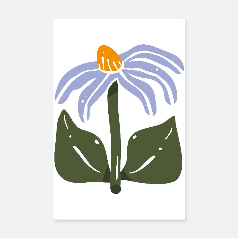 Stilisierte Wildblume Poster 20x30 cm