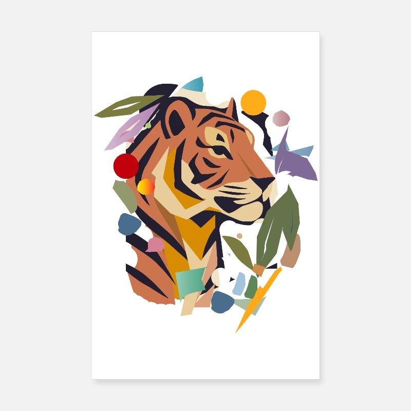 Abstract tiger in artistic style Poster 8" x 12" (20x30 cm)