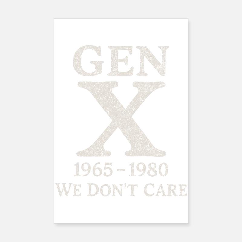 Generation X - We don't care - Poster 8" x 12" (20x30 cm) - white