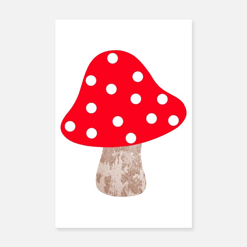 Champignon Points Conte de fées Points Porte-bonheur Lucky Child Poster 20 x 30 cm