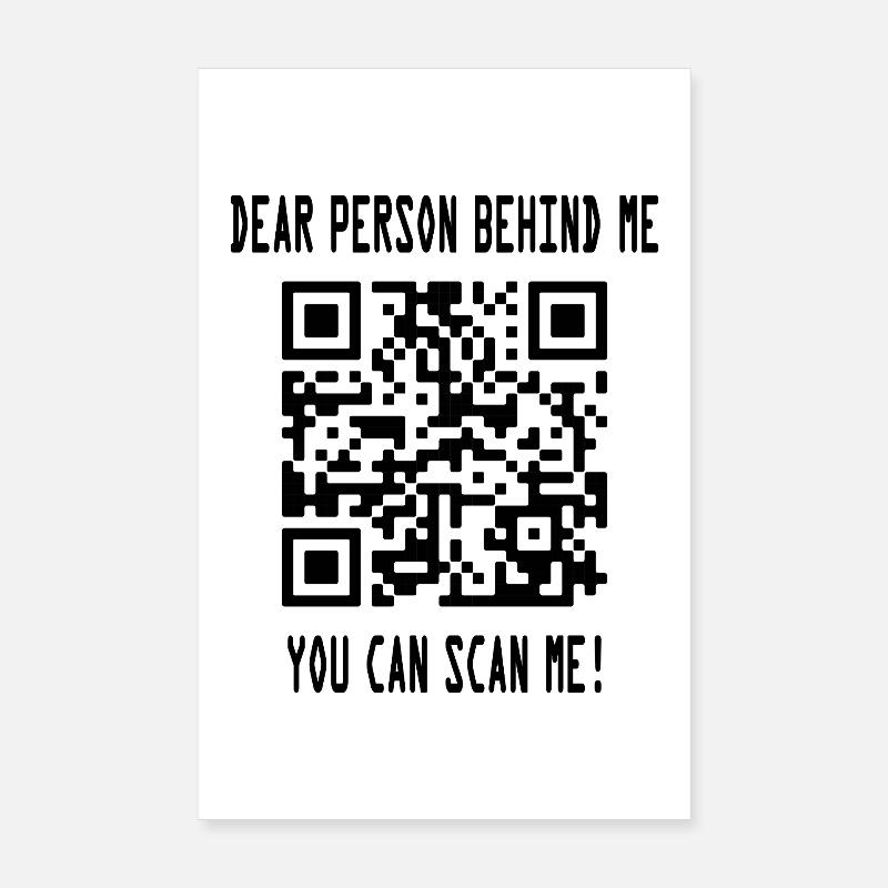 Scan me QR code for motivation Poster 8" x 12" (20x30 cm)
