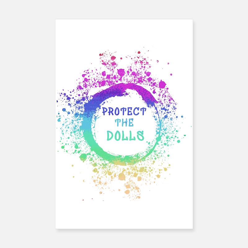 trans, pride, LGBT,regenbogen, protect the dolls Poster 20x30 cm