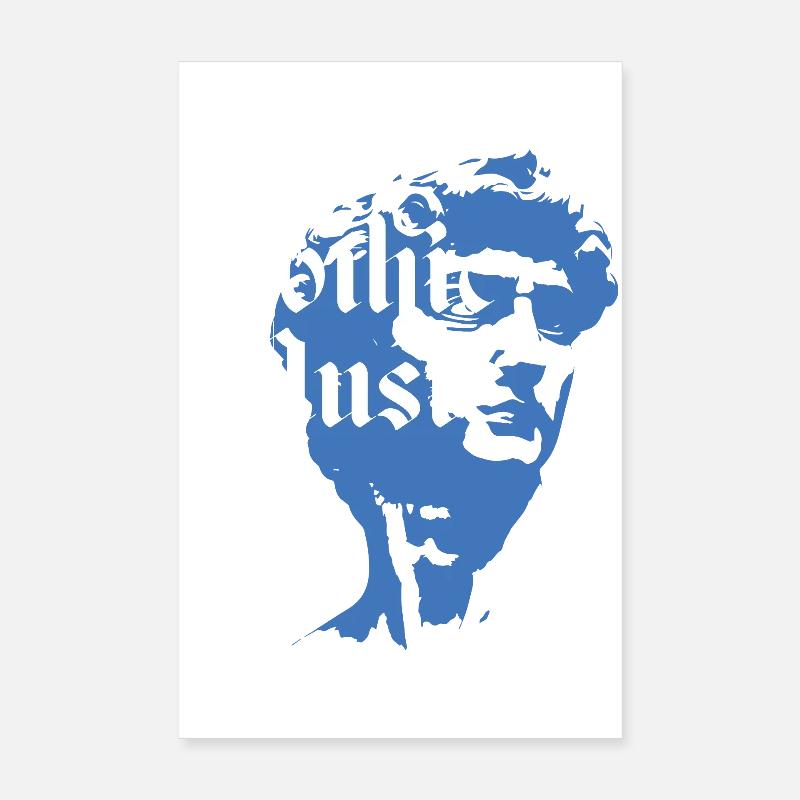Portrait musical gothique abstrait Poster 20 x 30 cm
