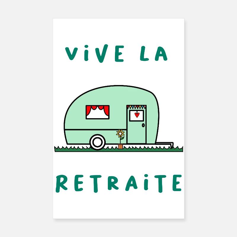 RETRAITE. VACANCES. RETRAITE. RETRAITEE. RETRAITE. Poster 20 x 30 cm