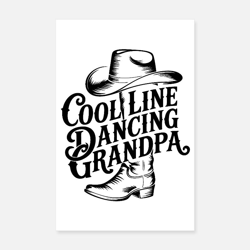 Linedance Opa cooler Line Dance Opa Poster 20x30 cm