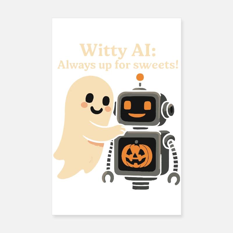 Witty AI: Always up for sweets! Poster 8" x 12" (20x30 cm)