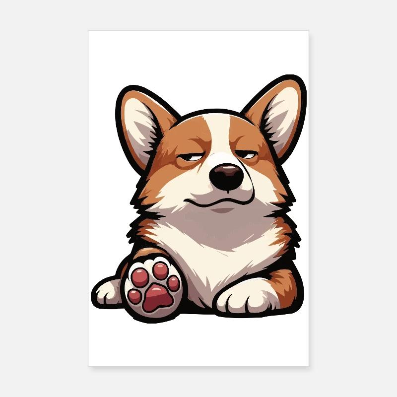 Corgi Corgis Welsh Corgi Corgi Owners Corgis Poster 8" x 12" (20x30 cm)