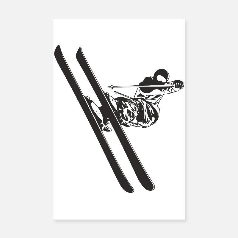 Skieur Poster 20 x 30 cm