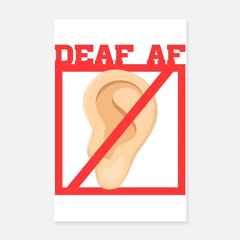 Deaf Deaf Hearing Impairment Poster 8" x 12" (20x30 cm)