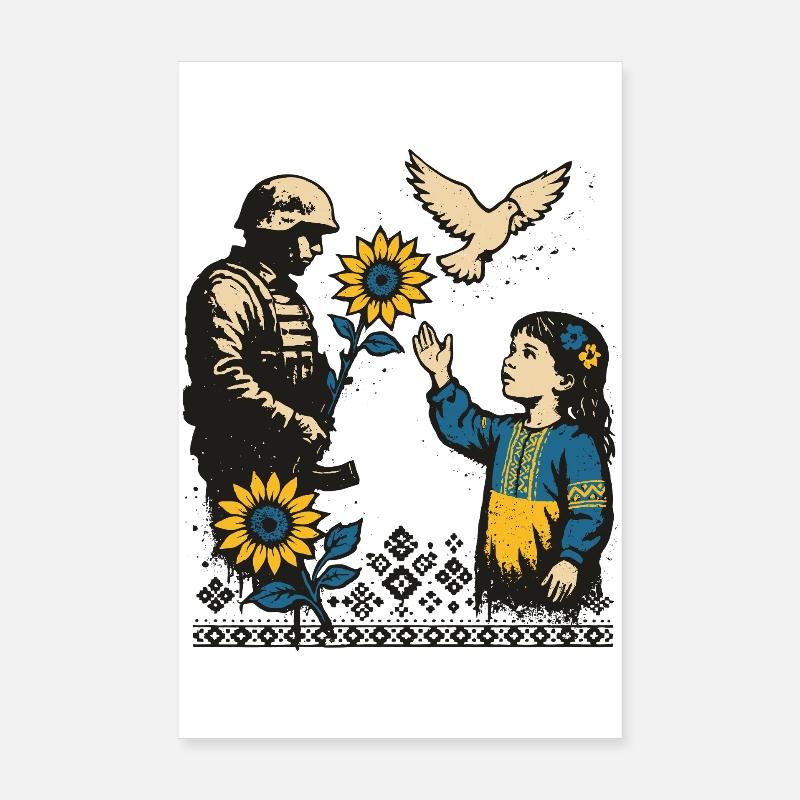 Hoffnung im Kriegsnebel Poster 20x30 cm