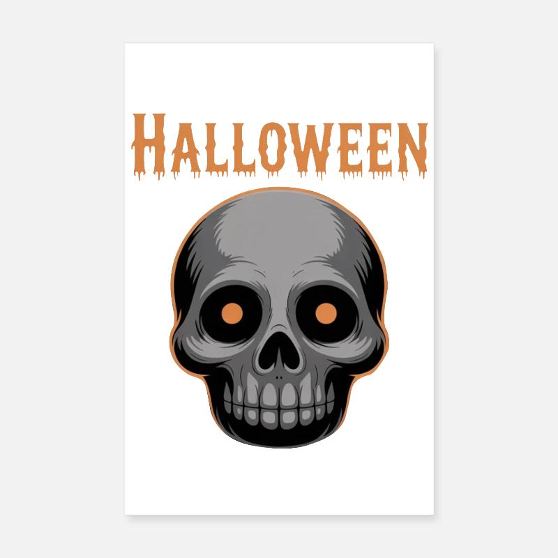 Halloween Skull Graphic Poster 8" x 12" (20x30 cm)