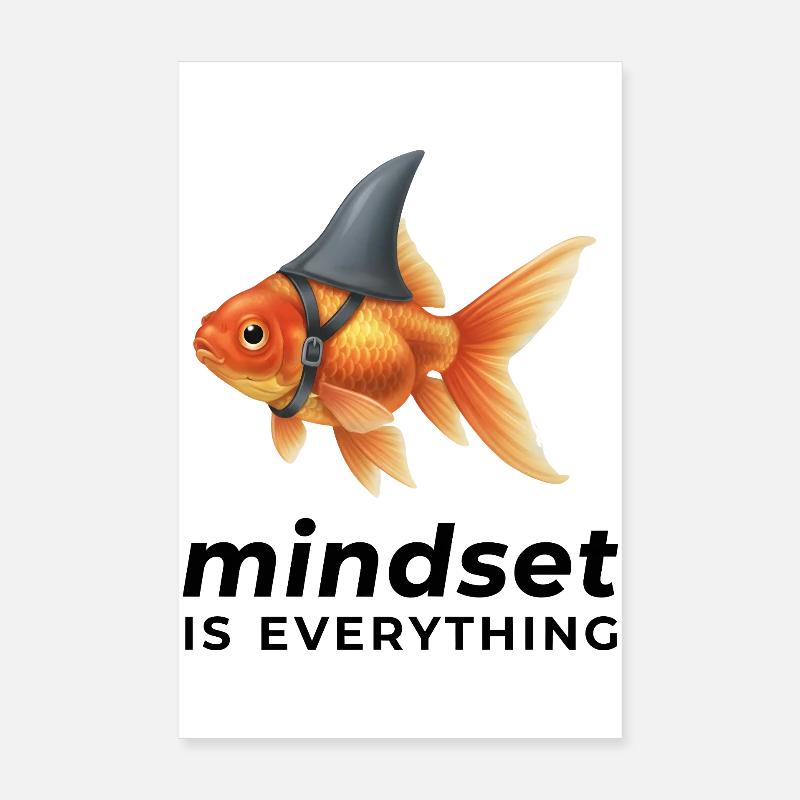 Casque Goldfish Mindset Poster 20 x 30 cm