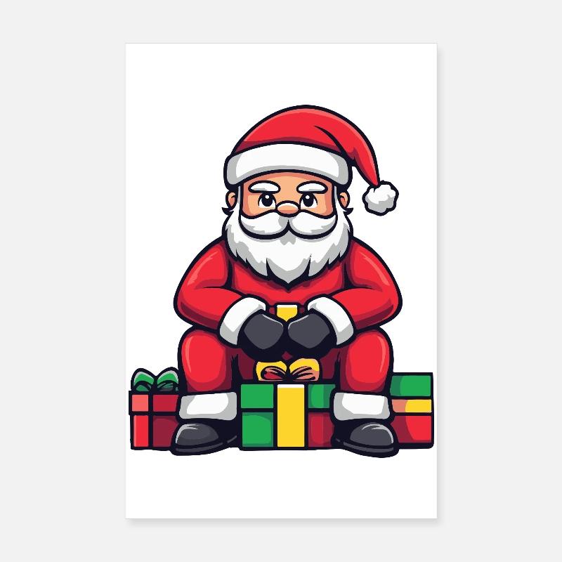 Cadeaux de Noël pour le Père Noël Poster 20 x 30 cm