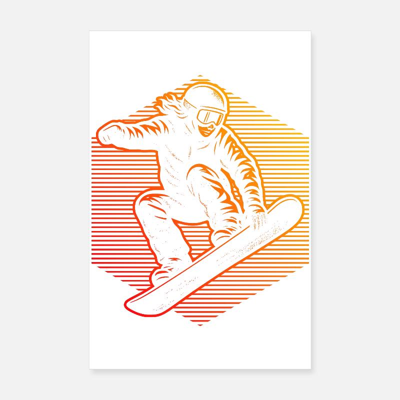 Attention snowboard fans simple statement Poster 8" x 12" (20x30 cm)