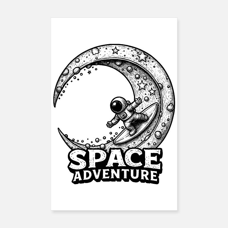 Cosmic Surf – Attraction d’aventure spatiale Poster 20 x 30 cm