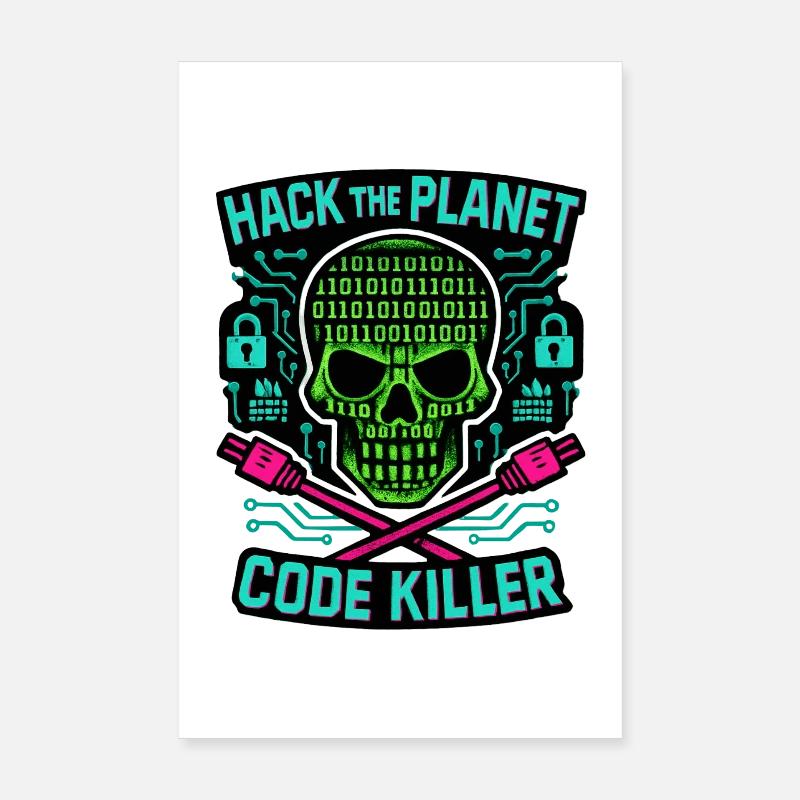 Cybersecurity: Hack the Planet Poster 8" x 12" (20x30 cm)